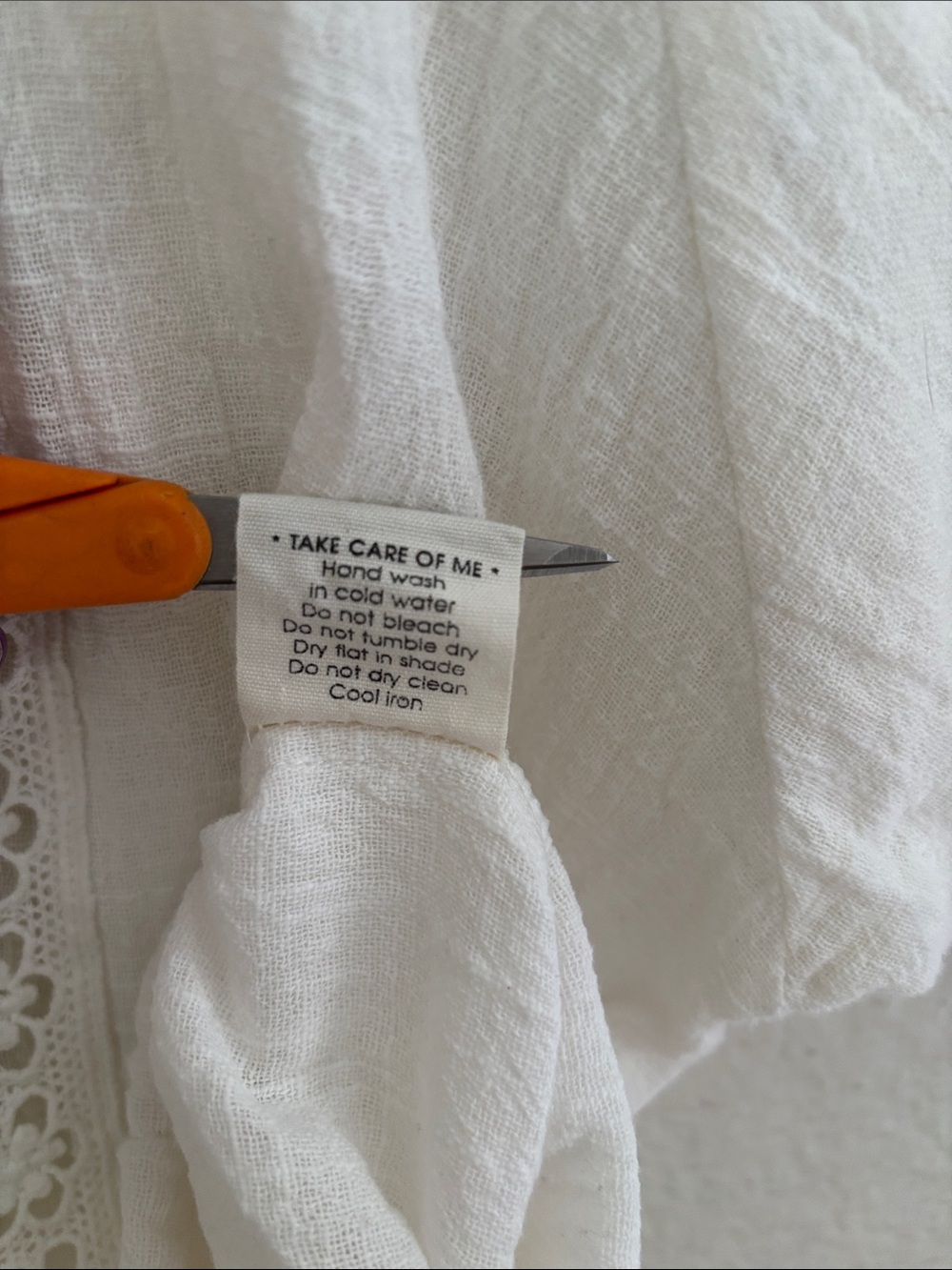 Nomad The Label Daisy Cotton Blouse Ivory Size 10 Lightweight Boho Beach - Picture 9 of 13